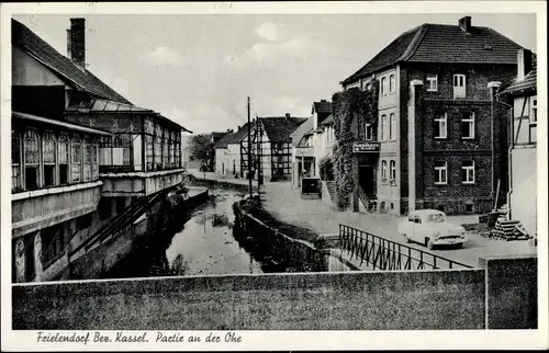 Ak Frielendorf in Hessen, Partie an der Ohe, Gasthaus