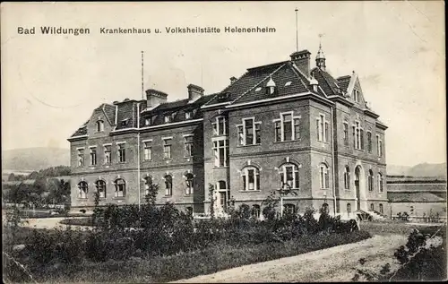 Ak Bad Wildungen in Nordhessen, Krankenhaus, Volksheilstätte Helenenheim