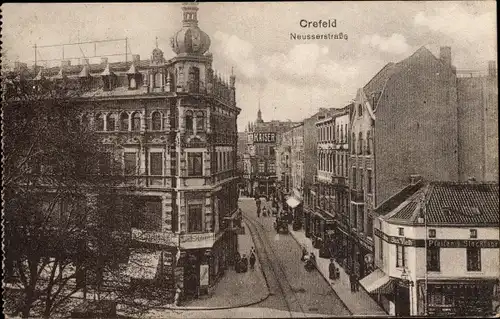 Ak Krefeld am Niederrhein, Neusserstraße, Pfeifen und Stockfabrik