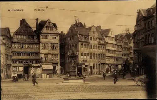 Ak Hamburg, Meßberg, Straßenpartie