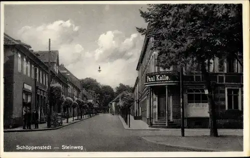 Ak Schöppenstedt in Niedersachsen, Steinweg, Handlung Paul Kolle