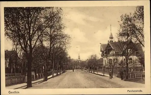 Ak Genthin am Elbe Havel Kanal, Parchenstraße