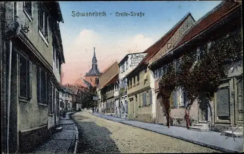 Ak Schwanebeck im Vorharz, Breite Straße