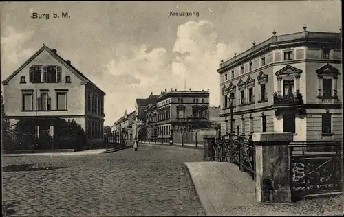 Ak Burg bei Magdeburg, Kreuzgang