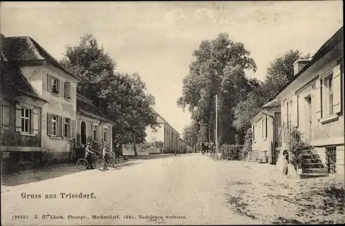 Ak Triesdorf Weidenbach in Mittelfranken, Straßenpartie