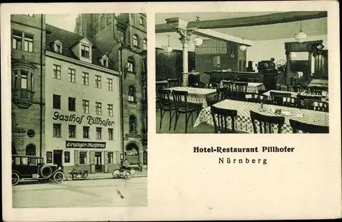 Ak Nürnberg in Mittelfranken, Hotel Restaurant Pillhofer, Am Königstor