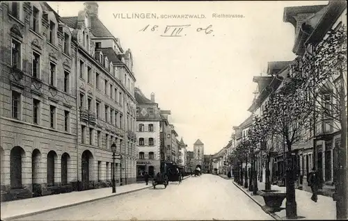 Ak Villingen Schwenningen im Schwarzwald, Riethstraße