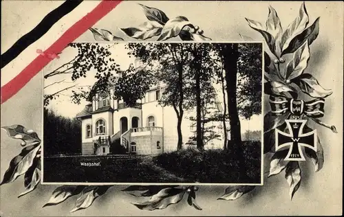 Passepartout Ak Kleinwaabs Waabs in Holstein, Waabshof, Eisernes Kreuz