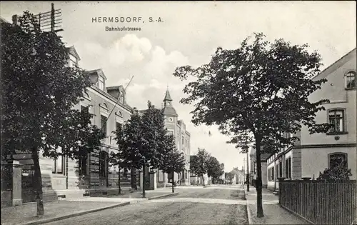 Ak Hermsdorf in Thüringen, Bahnhofstraße