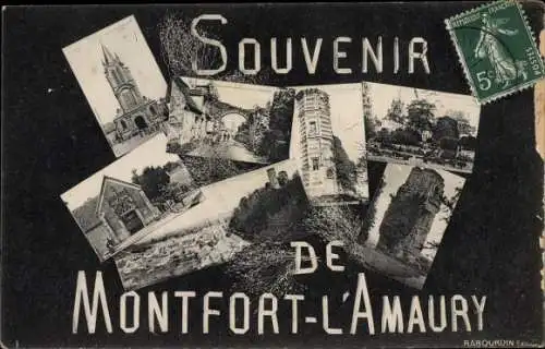 Ak Montfort l'Amaury Yvelines, Ortsansichten, Souvenir