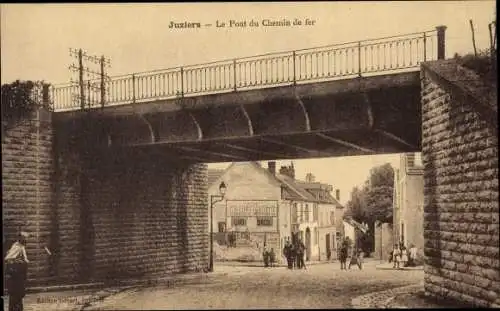 Ak Juziers Yvelines, Le Pont du Chemin de fer