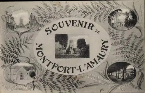 Ak Montfort l'Amaury Yvelines, Ortsansichten, Souvenir