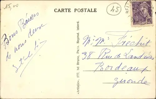 Ak Bellegarde Loiret, Le Pavillon Capitaine