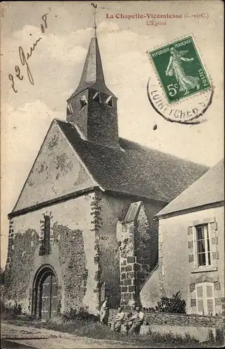 Ak La Chapelle Vicomtesse Loir et Cher, L'Eglise
