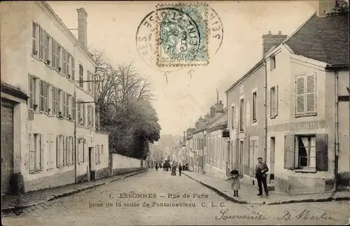 Ak Essonnes Essonne, Rue de Paris