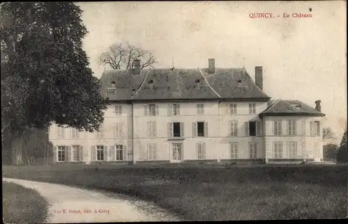 Ak Quincy Seine et Marne, Le Chateau