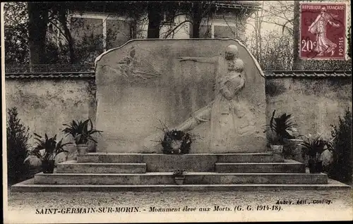 Ak Saint Germain sur Morin Seine et Marne, Monument eleve aux Morts