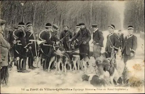 Ak Villers Cotterêts Aisne, Equipage Menier, Prise au Rond Capitaine