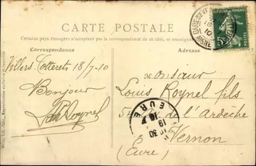 Ak Villers Cotterêts Aisne, Equipage Menier, Prise au Rond Capitaine