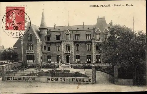 Ak Berck Plage Pas de Calais, Hotel de Russie