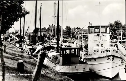 Ak Muiden Nordholland Niederlande, Herengracht