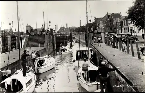 Ak Muiden Nordholland Niederlande, Sluis