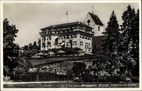 Ak Romanshorn Kanton Thurgau, Alkoholfreies Volksheim zum Schloss