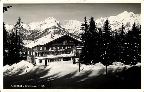 Ak Schwaz in Tirol, Alpenhof Grafenast, Winter