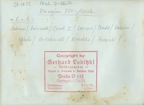 Foto Boxen, DDR Meisterschaften 1955, Behrendt, Caroli, Lempio, Pracht, Labahn, Robak, Gutschmidt