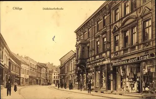 Ak Ohligs Solingen Bergisches Land, Düsseldorferstraße, Modenhaus Josef Teipel, Jul. Steinberger