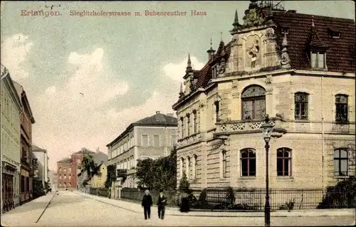 Ak Erlangen in Mittelfranken Bayern, Sieglitzhoferstraße, Bubenreuther Haus