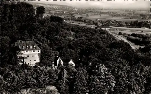 Ak Steinbergen Rinteln in Niedersachsen, Schloss Arensburg, Autobahn-Raststätte