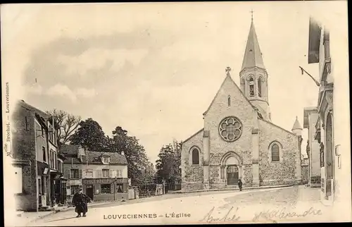 Ak Louveciennes Yvelines, L'Eglise