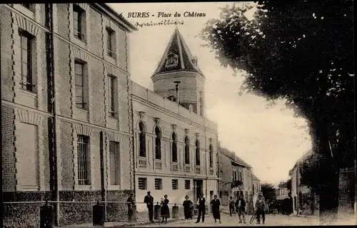Ak Bures Yvelines, Place du Chateau