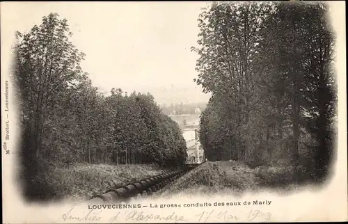 Ak Louveciennes Yvelines, Conduite des eaux de Marly