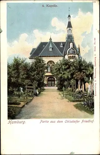 Ak Hamburg Ohlsdorf, Kapelle, Friedhof