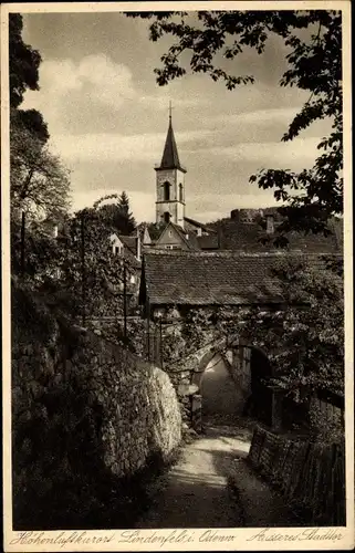 Ak Lindenfels im Odenwald Hessen, Blick auf das äussere Stadttor