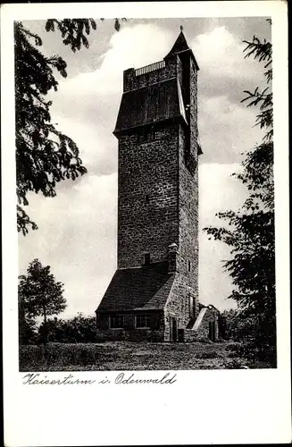 Ak Lautertal im Odenwald, Kaiserturm auf der Neunkirchener-Höhe
