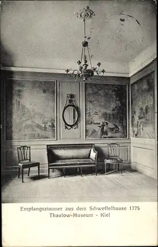 Ak Hansestadt Kiel, Empfangszimmer a. d. Schweffelhause 1775, Thaulow Museum