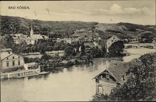 Ak Bad Kösen Naumburg an der Saale, Teilansicht, Restaurant Loreley