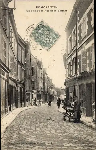 Ak Romorantin Loir et Cher, Un coin de la Rue de la Varenne