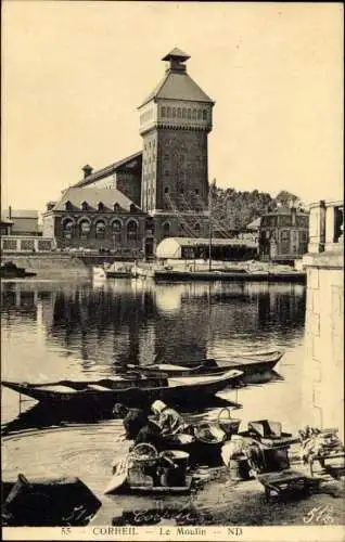 Ak Corbeil Essonne, Le Moulin, Lavoir