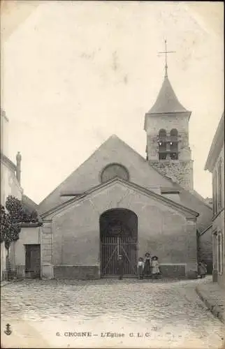 Ak Crosne Essonne, L'Eglise