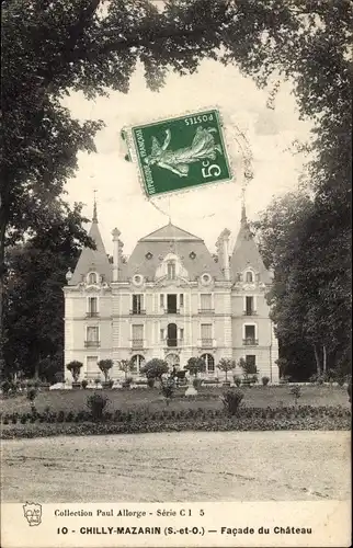 Ak Chilly Mazarin Essonne, Facade du Chateau