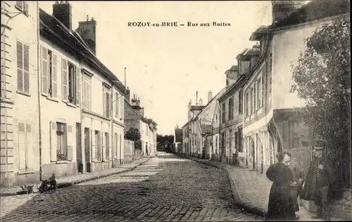 Ak Rozoy en Brie Seine et Marne, Rue aux Buttes