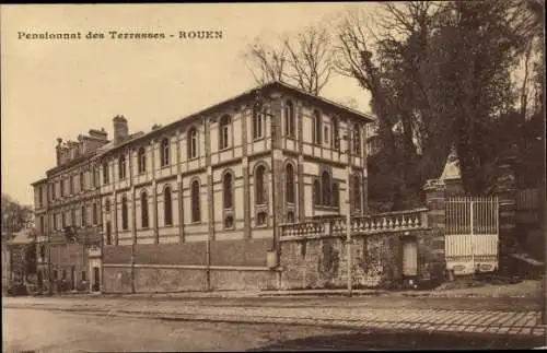 Ak Rouen Seine Maritime, Pensionnat des Terrasses, Außenansicht