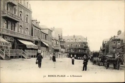 Ak Berck Plage Pas de Calais, L'Entonnoir, Hotel de la Paix