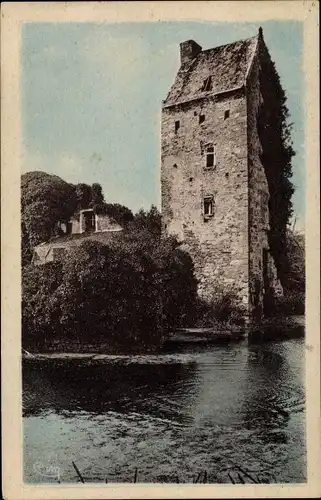 Ak Le May sur Evre Maine et Loire, Ruines du Chateau du Cazeau