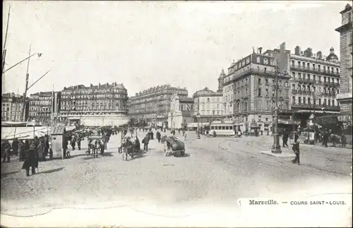 Ak Marseille Bouches du Rhône, Cours Saint Louis