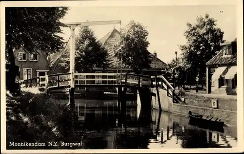 Ak Monnikendam Waterland Nordholland Niederlande, N. Z. Burgwal